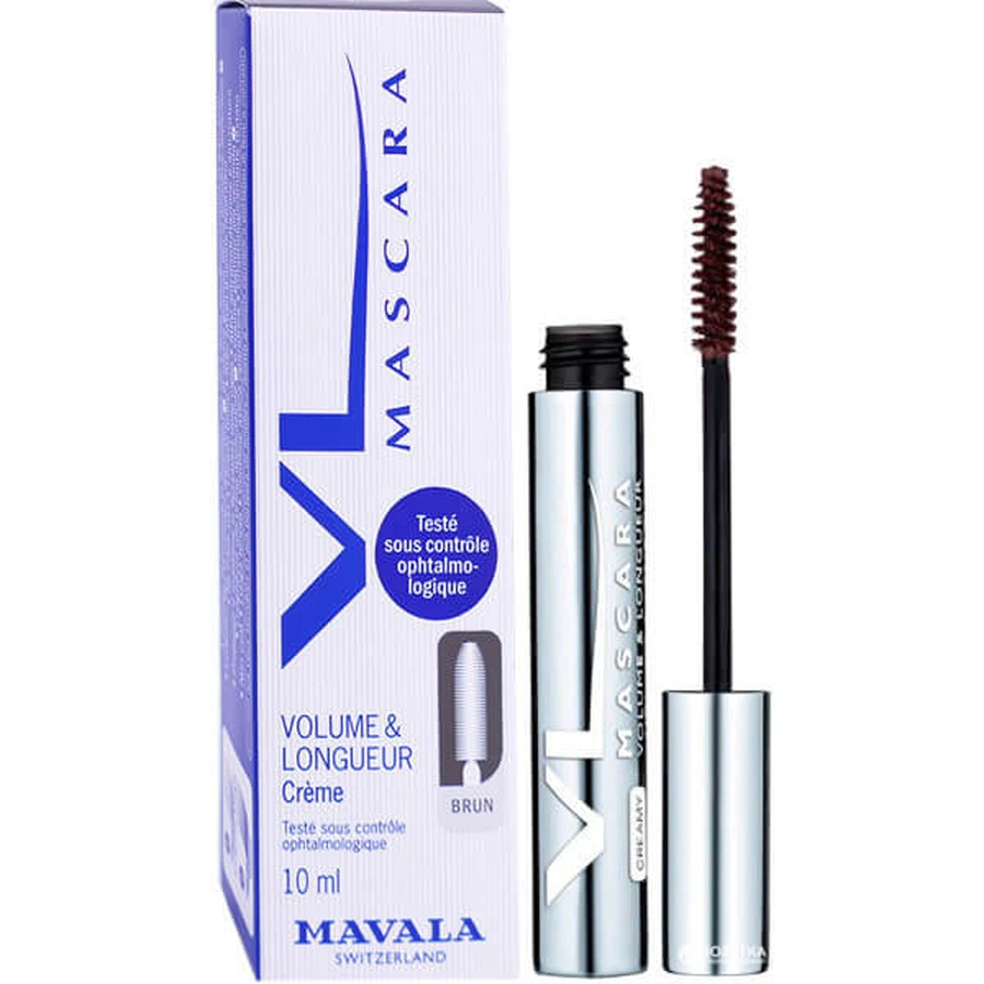 MAVALA VOLUME & LENGTH CREAM MASCARA, BROWN, 10 ML
