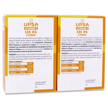 UPSA VITAMINA C 500 MG, ENVASE DE 2 X 30 COMPRIMIDOS