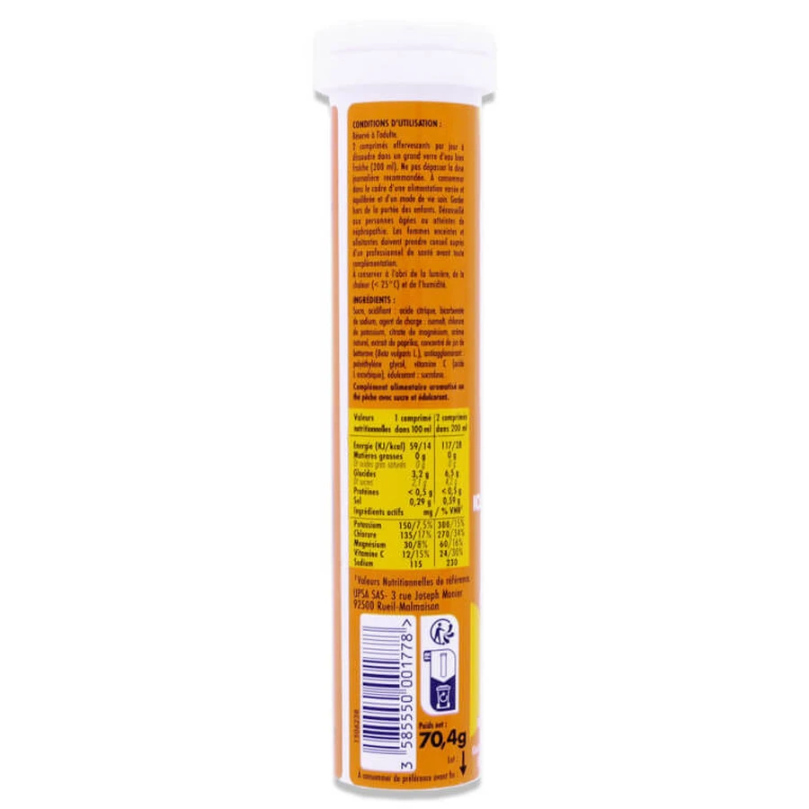 UPSA HYDRAFIZZ HYDRA SABOR A MELOCOTÓN 16 COMPRIMIDOS EFERVESCENTES
