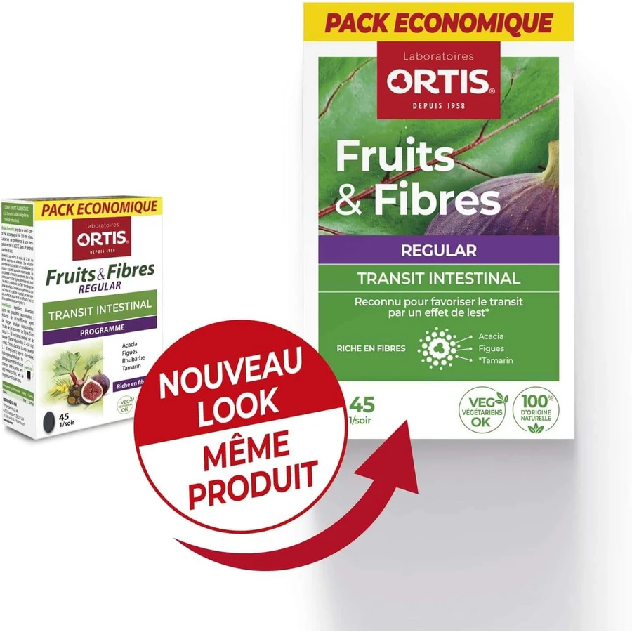 Ortis Fruits & Fibers Regular, 2x45 tablets