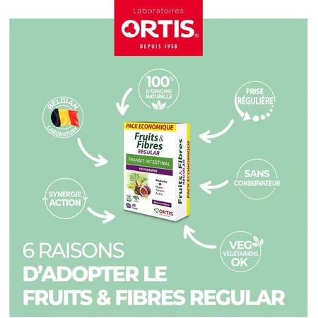 Ortis Fruits & Fibers Regular, 2x45 tablets