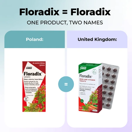 Floradix: hierro y vitaminas, 2 x 84 comprimidos
