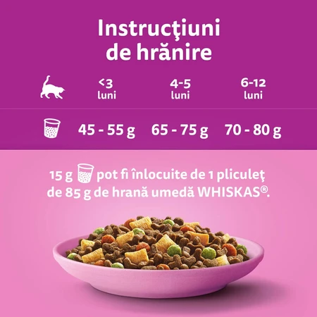 WHISKAS Junior, Kip, droogvoer voor jonge katten, 1,4 kg