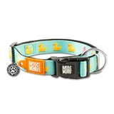 MAX & MOLLY Smart ID Ducklings, dog collar, adjustable, polyester, blue, trident buckle, S