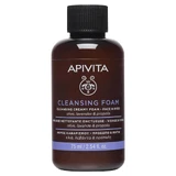 Apivita Mini romig reinigingsschuim voor gezicht en ogen met olijf en lavendel 75 ml
