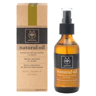 Mezcla de aceites de masaje orgánicos de oliva, jojoba y almendra de Apivita, 100 ml