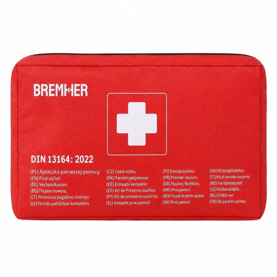 Bremher Car First Aid Kit DIN 13164:2022 - First Aid Kit with Supplies