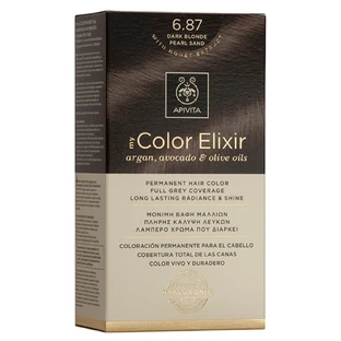 Apivita My Color Elixir Permanente haarverf N6.87 Donkerblond met parelmoerglans
