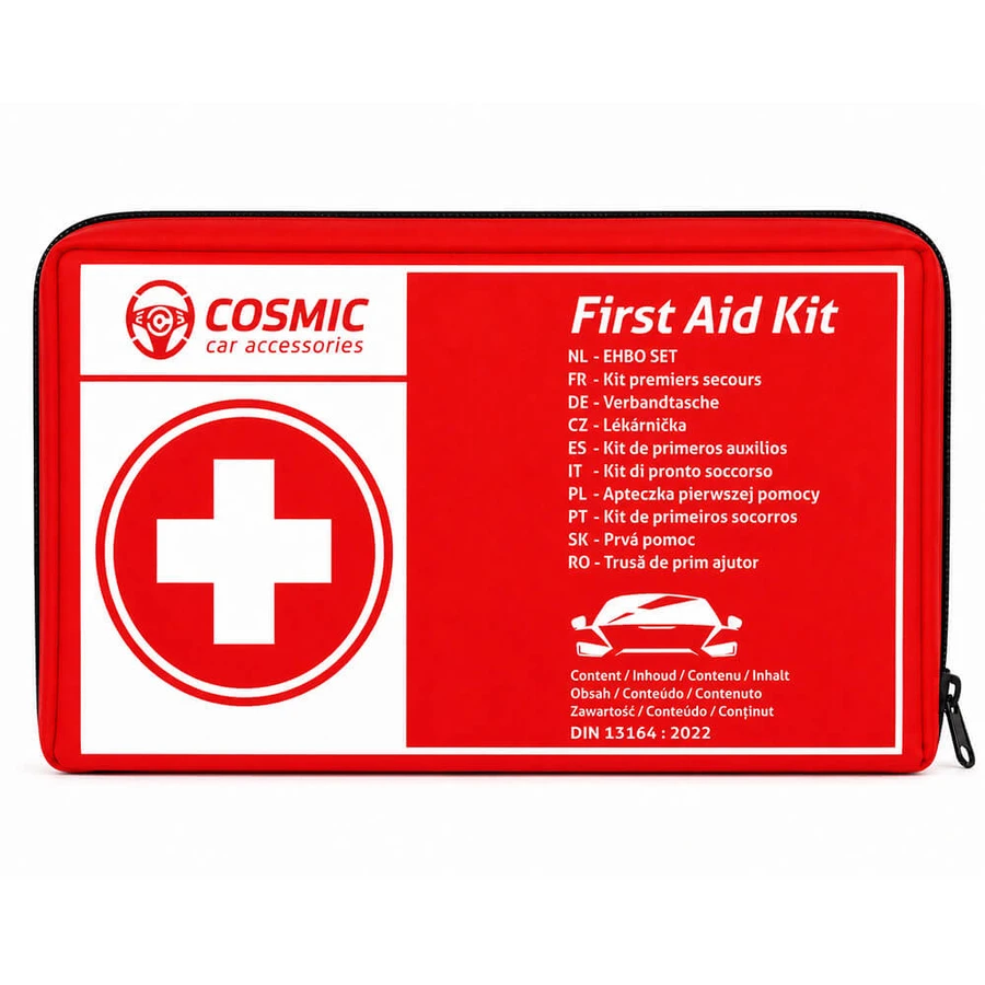 Cosmic Car First Aid Kit DIN13164:2022 - First Aid Kit with Supplies