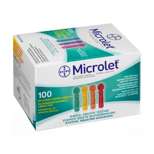 Tiras reactivas para medir la glucemia Ascensia Microlet, paquete de 100 unidades