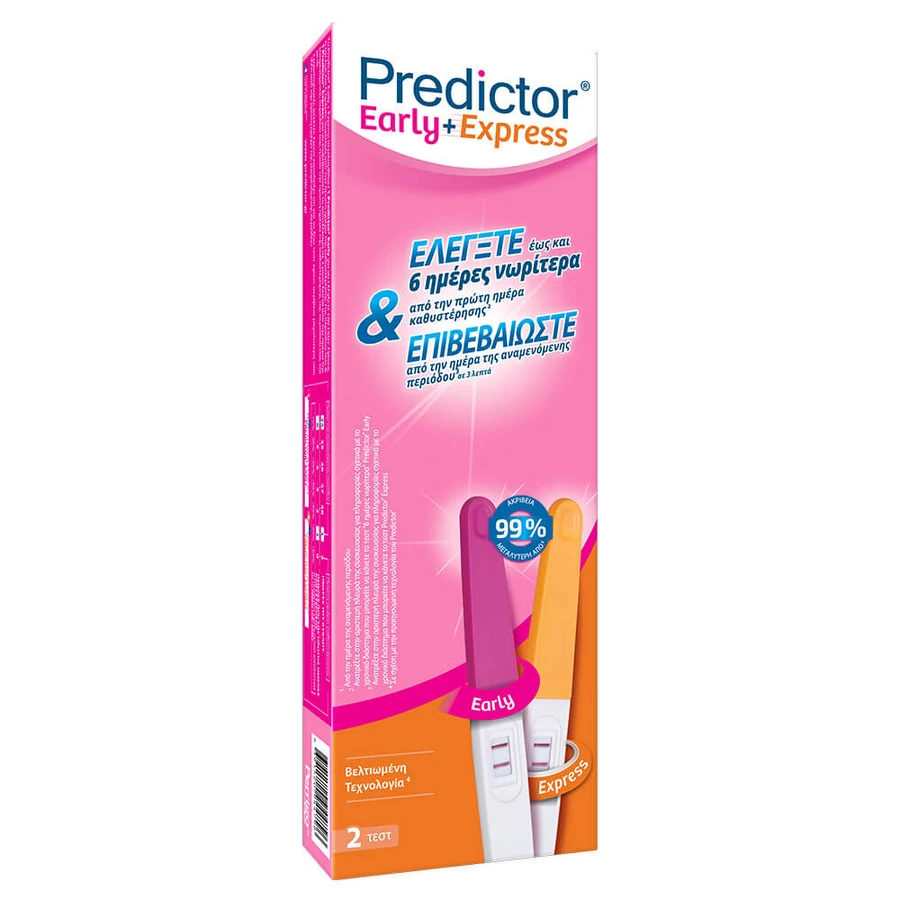 Prueba de embarazo Predictor Early & Express, paquete de 2 unidades