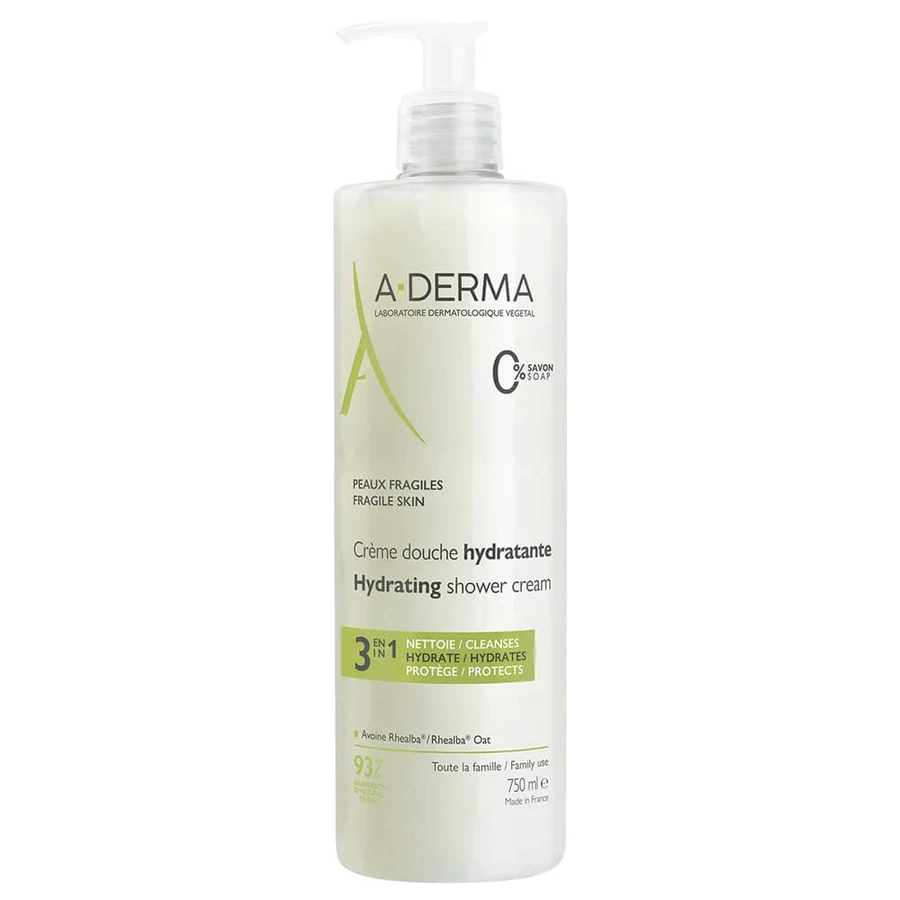 Crema hidratante de ducha A-Derma, 750 ml