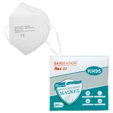 Mascarilla Barbeador de alta protección FFP2/KN95, blanca, paquete de 20 unidades