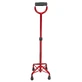 Mobiak Premium Red Four-Legged Walking Cane with Closed Handle 0805663