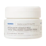 Korres Eselsmilch-Nachtcreme mit 3 Hyaluronsäuren für trockene, dehydrierte Haut 40 ml