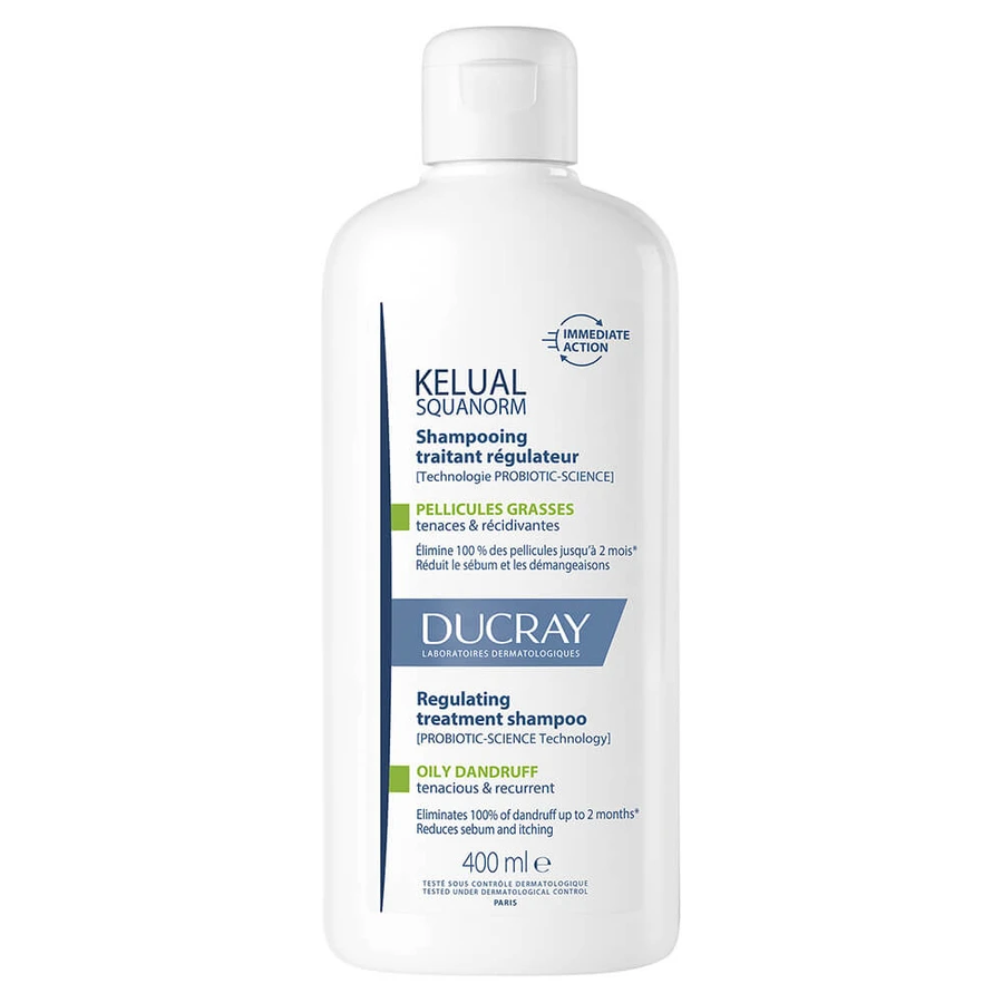 Ducray Kelual Squanorm Anti-Schuppen-Shampoo für fettige Kopfhaut 400 ml