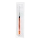 Foto: wegwerpspuit van 1 ml met een 27G-naald