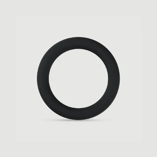 Men's Stiff Small Silicone Cock Ring - Black