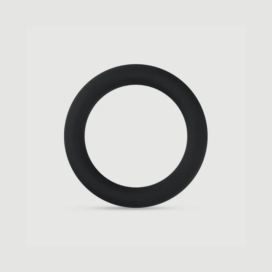 Men's Stiff Small Silicone Cock Ring - Black
