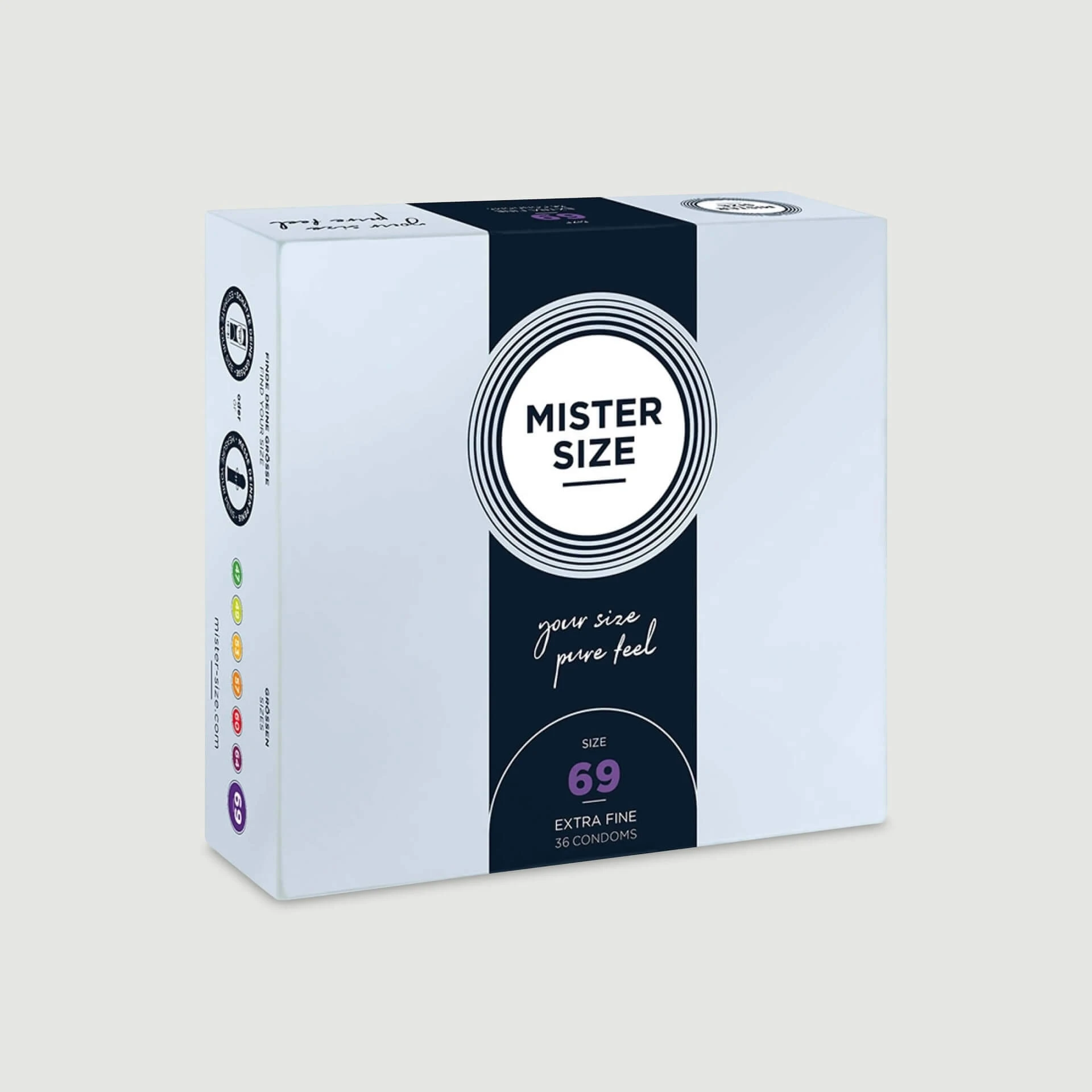 Mister Size Pure Feel Condoms 69 mm - 36 Pieces