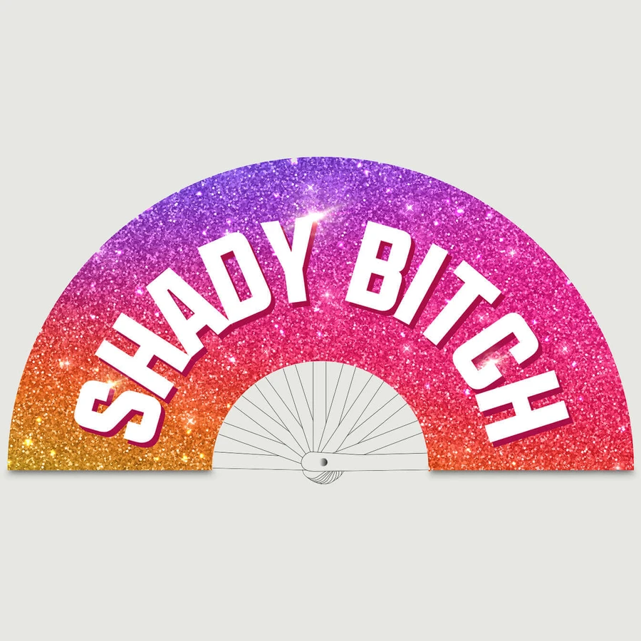Abanico «Shady Bitch», 64 cm