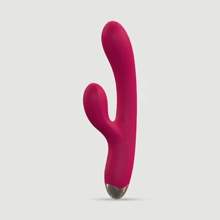 Vibrador de silicona Abigail Smooth Rabbit - Rosa
