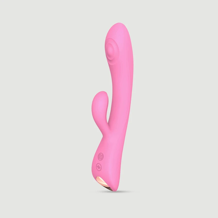 Wibrator króliczek „Bunny & Clyde Premium Tapping” z silikonu – różowy: ceny i cechy