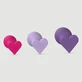 Love Signal Triple Heart Butt Plug Set - Multicolored