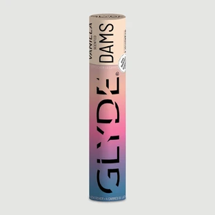 Barrières en latex Glyde Dams pour le sexe oral, saveur vanille - 4 pièces