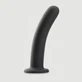 Beginner's Basic Large Smooth Silicone Dildo with Suction Cup - Black