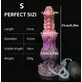 Small Monster siliconen spuitdildo met zuignap, 21 x 4,5 cm - Paars