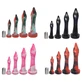 X-Large Platinum Silicone Anal Dildo 50 cm - Red/Black