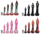 Gode anal en silicone Platinum, taille XL, 50 cm - Rouge/Noir