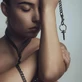 Leash &amp; Silicone Dildo with Ring Kit - Black