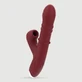 Thrustie & Suckie siliconen rabbit-vibrator met stootfunctie en clitoriszuigfunctie - rood