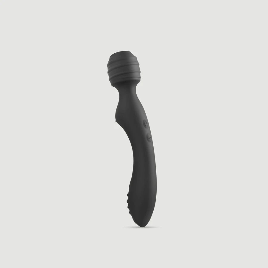 Twist 2-in-1 G-spot-vibrator met dubbele motor en staafvormig ontwerp - Zwart