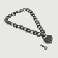 Chain With Heart-Shaped Lock & Key - Black