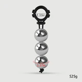 525g Silicone Cock Ring with 3 Balls - Black