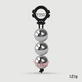 525g Silicone Cock Ring with 3 Balls - Black