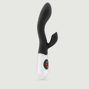 My First G Rabbit Rechargeable Curved Silicone Rabbit Vibrator - Black