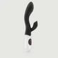 My First G Rabbit Rechargeable Curved Silicone Rabbit Vibrator - Black