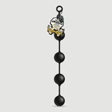 Perles anales XL en silicone - Noir
