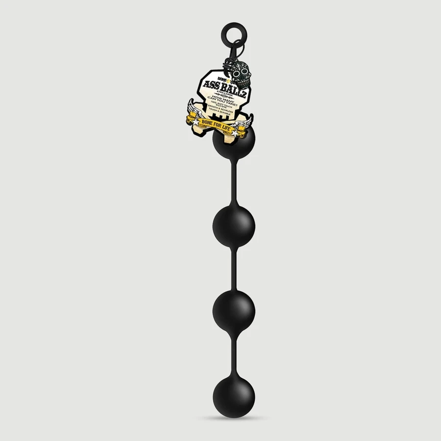 XL Silicone Ass Ball Beads - Black