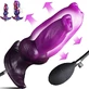 Inflatable Silicone Dog Dildo - Purple