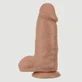Au Naturel Bold Chub 26 cm dikke, realistische dildo met testikels en zuignap - bruin