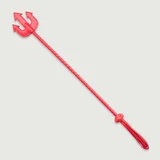 „Devil’s Trident“ Ledergerte, 67 cm – Rot