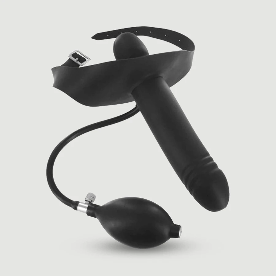 Opblaasbare mondknevel met dildo