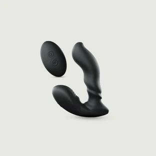 Vibrador de próstata de silicona con mando a distancia Player One - Negro
