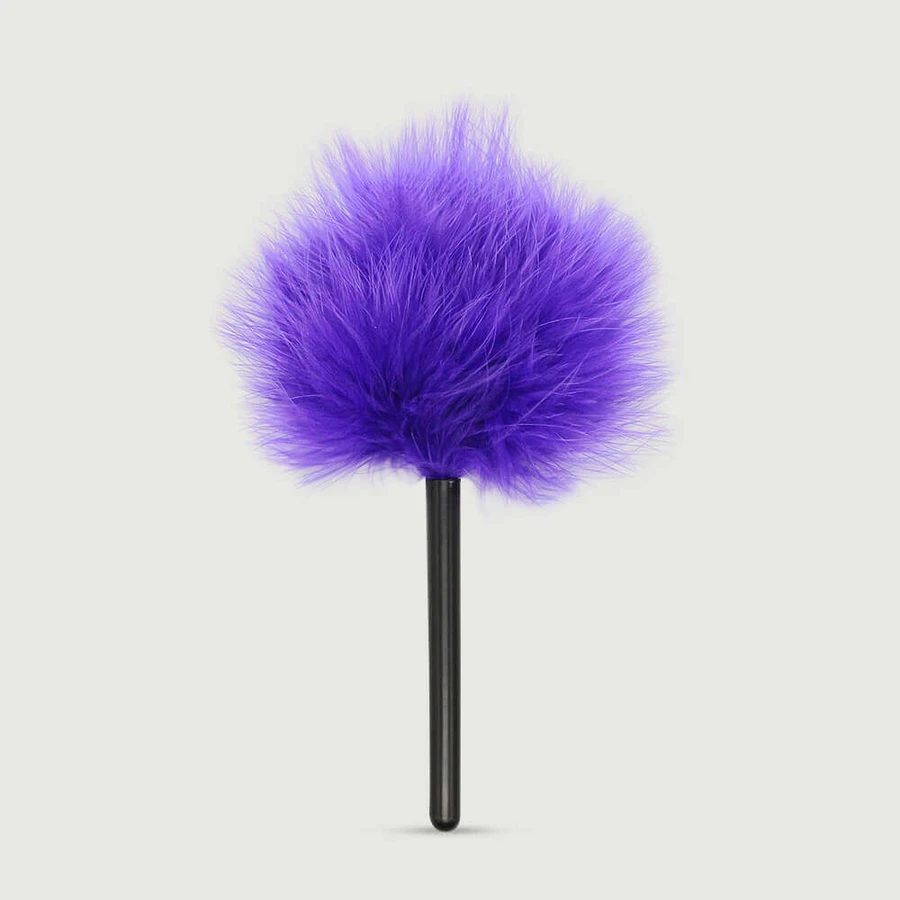 Feather Tickler With Handle - Purple