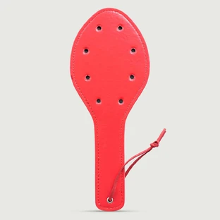 Spoon-Shaped Paddle With Wrist Strap - Red
